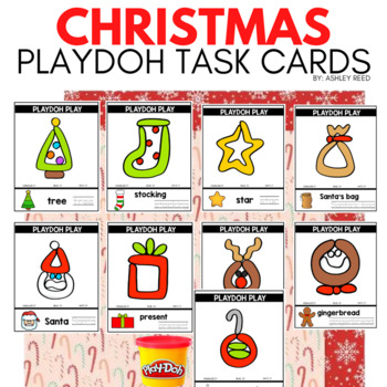 POM POM CHRISTMAS FINE MOTOR MATS for December STEM by Just Reed