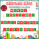CHRISTMAS FLAGS- BANDERINES NAVIDAD. English, French, Spanish