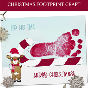 christmas footprint art