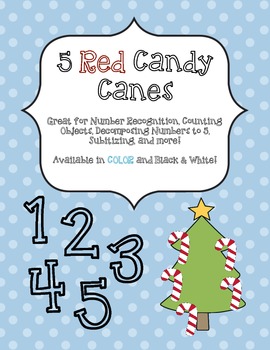 Preview of CHRISTMAS FREEBIE - 5 Red Candy Canes