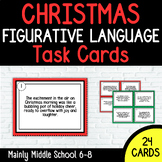 CHRISTMAS Figurative Language TASK CARDS (set of 24)