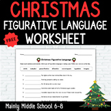 CHRISTMAS Figurative Language Worksheet {FREEBIE}