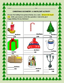 Preview of CHRISTMAS GEOMETRY: A HOLIDAY MATH & ART ACTIVITY: GRS. 3-6