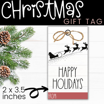 Happy Holidays Gift Tags Free Printable