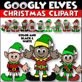 CHRISTMAS GOOGLY ELVES Clipart | HOLIDAYS