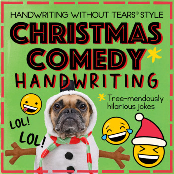 Preview of CHRISTMAS HANDWRITING practice Joke Book Handwriting Without Tears® style WINTER