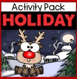 CHRISTMAS HOLIDAY ACTIVITY PACK w/ STEM, LITERACY, MATH, A