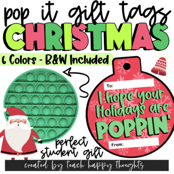 Editable Christmas Gift Tags for Students for Holiday Party with
