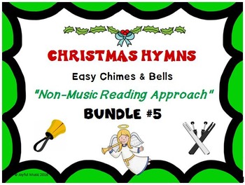 Preview of CHRISTMAS HYMNS - 3 Easy Chimes & Bells Arrangements BUNDLE #5