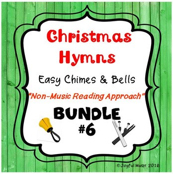 Preview of CHRISTMAS HYMNS - 3 Easy Chimes & Bells Arrangements BUNDLE #6