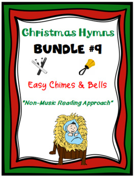 Preview of CHRISTMAS HYMNS - 3 Easy Chimes & Bells Arrangements BUNDLE #9
