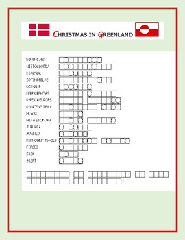 Preview of CHRISTMAS IN GREENLAND- WORD JUMBLE PUZZLE: A CHALLENGE!