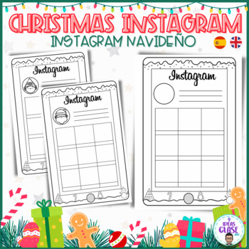 Preview of CHRISTMAS INSTAGRAM. INSTAGRAM NAVIDEÑO. Back winter break. Instagram templates.