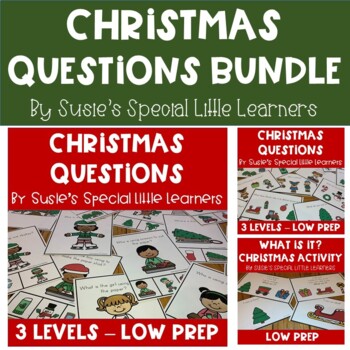 Preview of CHRISTMAS QUESTIONS BUNDLE FOR EARLY CHILDHOOD SPECIAL EDUCATION & SPEECH