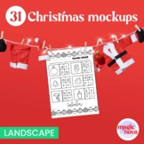 CHRISTMAS Landscape Mockups • Paper