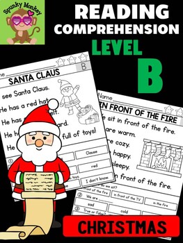 Preview of CHRISTMAS - Level B Reading Comprehension Passages & Questions