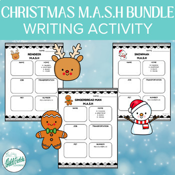 Preview of Christmas MASH Bundle  - Holiday Writing Activity