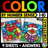 CHRISTMAS MATH COLOR BY NUMBER SENSE TO 10 ACTIVITY DECEMB