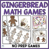 Gingerbread Math Game No Prep Christmas Math Activities