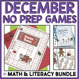 Christmas Math And Literacy Games No Prep December Activit