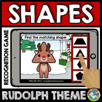 Christmas Reindeer Shape Match Learning Bag for Special Education Math  Skills