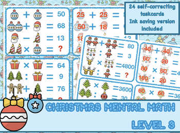 Preview of CHRISTMAS MENTAL MATH LEVEL 3