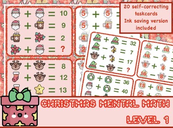 Preview of CHRISTMAS MENTAL MATH LEVEL 1