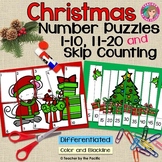 CHRISTMAS Math Number Sequencing Puzzle Printables