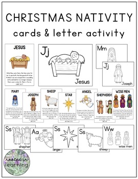 CHRISTMAS NATIVITY | Scripture Cards & Letter Practice by Rooted in ...