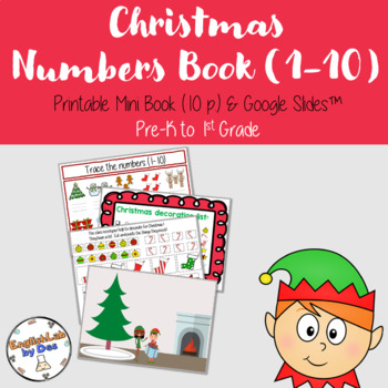 Preview of CHRISTMAS NUMBERS BOOK - Counting from 1-10