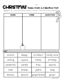 CHRISTMAS Nouns, Verbs and Adjectives Sorting Worksheets