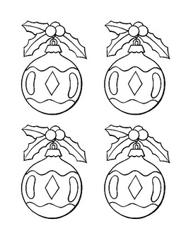 christmas ornaments coloring 8 pages 22 options