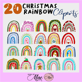 CHRISTMAS RAINBOW CLIPARTS FOR PERSONAL AND COMMERCIAL USE