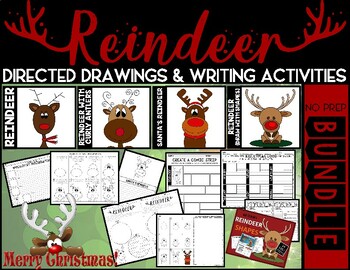 CHRISTMAS HOLIDAYS REINDEER Drawing & Writing Bundle by CrazyCreations ...