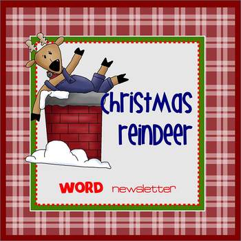 Preview of CHRISTMAS REINDEER - Newsletter Template WORD