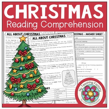CHRISTMAS - Reading Comprehension (for ESL/EFL classes) by My Teaching ...