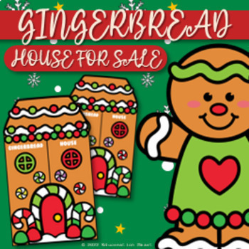 Preview of CHRISTMAS SALE 50% 24 HOURS | GINGERBREAD HOUSE FOR SALE WRITING LAPBOOK