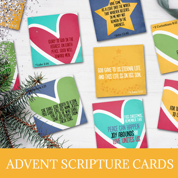 Preview of CHRISTMAS SCRIPTURE CARDS, PRINTABLE PRAYER CARDS, BIBLE JOURNALING, ADVENT GIFT
