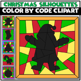 CHRISTMAS SILHOUETTES Color by Number or Code Clip Art