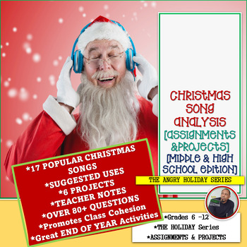 Preview of CHRISTMAS SONG ANALYSIS [ASSIGNMENTS & PROJECTS] [MIDDLE & HIGH SCHOOL EDITION]