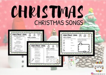Preview of CHRISTMAS SONGS (CAROLS) + BEFORE/WHILE/AFTER LISTENING ACTIVITIES.