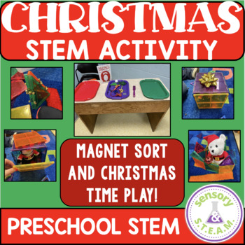 Preview of CHRISTMAS STEM ACTIVITY FOR PRESCHOOL AND TODDLERS | MAGNET PLAY