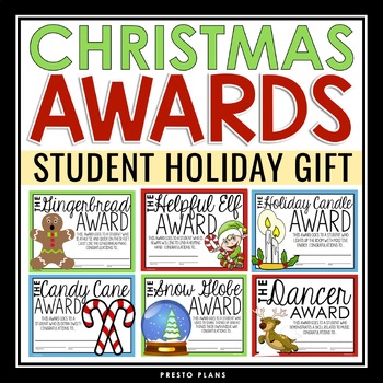 Preview of Christmas Awards - Holiday Student Awards Certificates - Christmas Gift