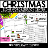 CHRISTMAS Sight Word Literacy Center | Word Work