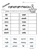 CHRISTMAS Synonyms and Antonyms Cut and Paste Worksheet Pack