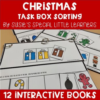 Preview of CHRISTMAS TASK BOX SORTING FOR EARLY CHILDHOOD SPECIAL ED AND SPEECH THERAPY
