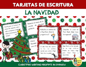 combustible lote Museo Christmas Task Cards en Español - Tarjetas de escritura creativa: la Navidad