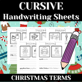 CHRISTMAS TERMS | Cursive Handwriting Practice | Calligrap