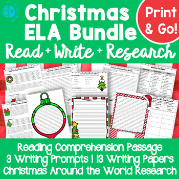 Preview of CHRISTMAS TRADITIONS ELA BUNDLE | Winter Holiday Christmas Around the World