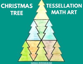 Preview of CHRISTMAS TREE TESSELLATION COLLABORATIVE CLASS ACTIVITY AND CRAFT